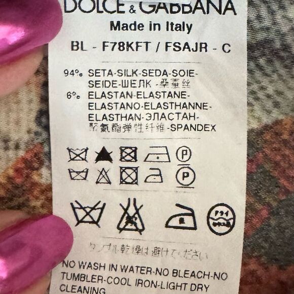 Dolce & Gabbana Women's Floral Print Top - Multicolor - Picture 7 of 7